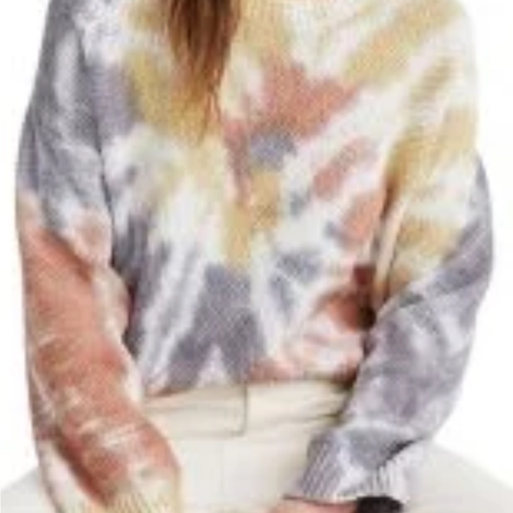 Madewell Pastel Tie-Dye Crew Neck Sweater